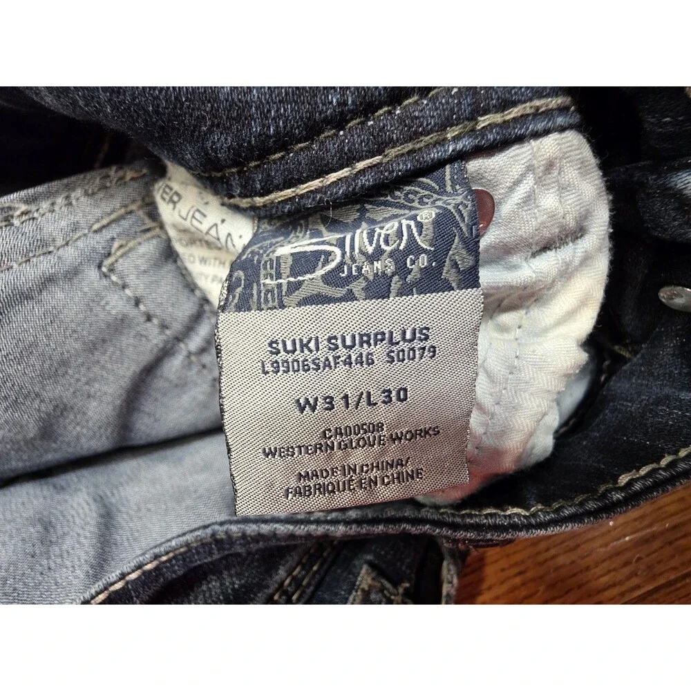 Silver Jeans Co Suki Surplus Blue Denim Jeans Size W31/L30